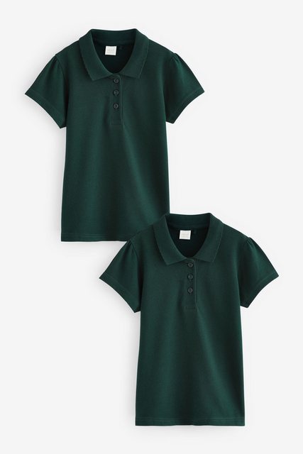 Next Poloshirt Kurzärmelige Polohemden aus Baumwolle im 2er-Pack (2-tlg) günstig online kaufen