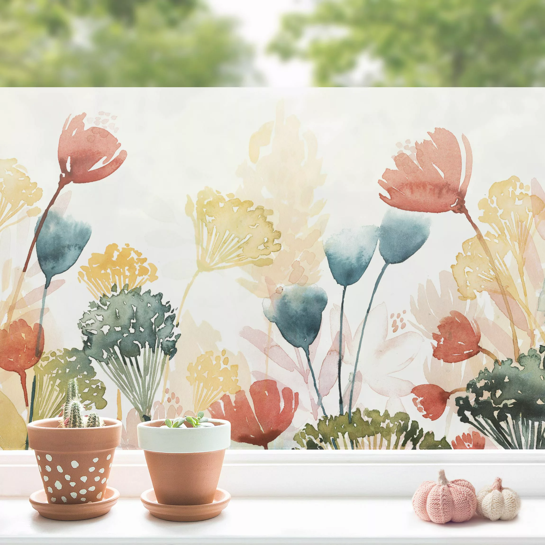 Fensterfolie Wildblumen im Sommer II günstig online kaufen