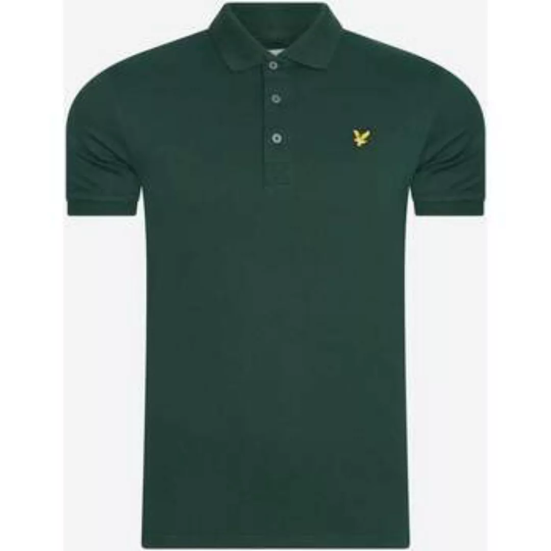 Lyle & Scott  T-Shirts & Poloshirts Einfarbiges Poloshirt - dunkelgrün günstig online kaufen