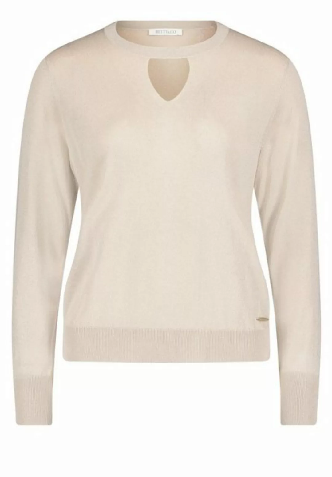 Betty&Co Sweatshirt Strickpullover Kurz 1/1 Arm, Soft Nature günstig online kaufen