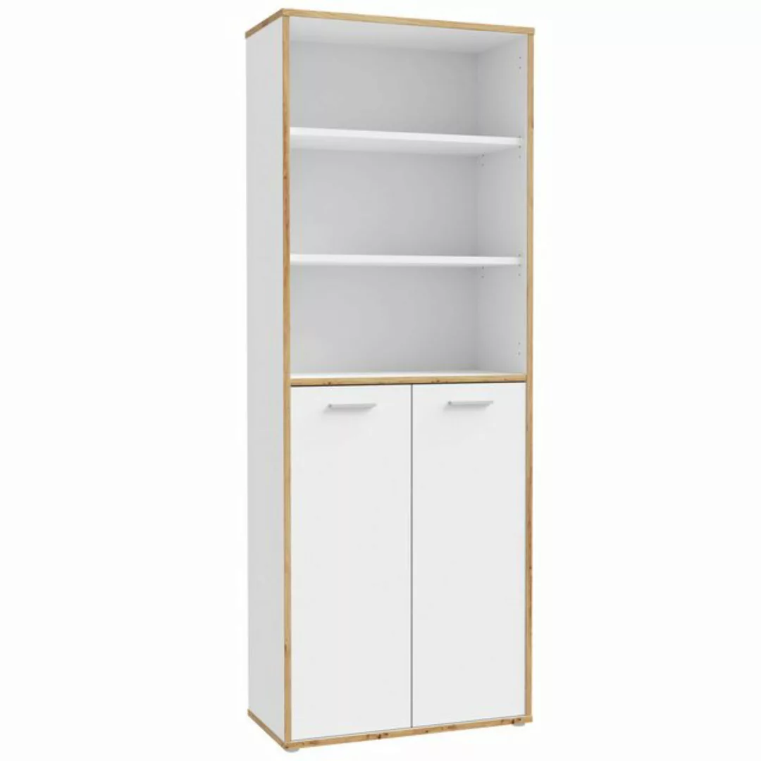 expendio Aktenschrank Keilo 4 Weiß / Artisan Oak Nb., 85x227x42 cm günstig online kaufen