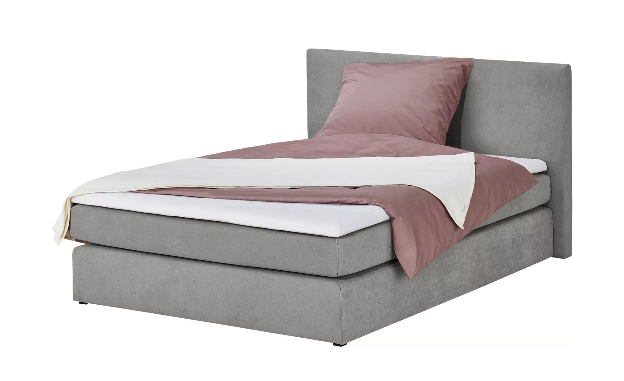 smart Boxspringbett  Basic ¦ grau ¦ Maße (cm): B: 133 H: 97 T: 211 Betten > günstig online kaufen