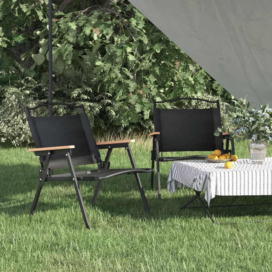 Vidaxl Campingstühle 2 Stk. Schwarz 54x43x59 Cm Oxford-gewebe günstig online kaufen