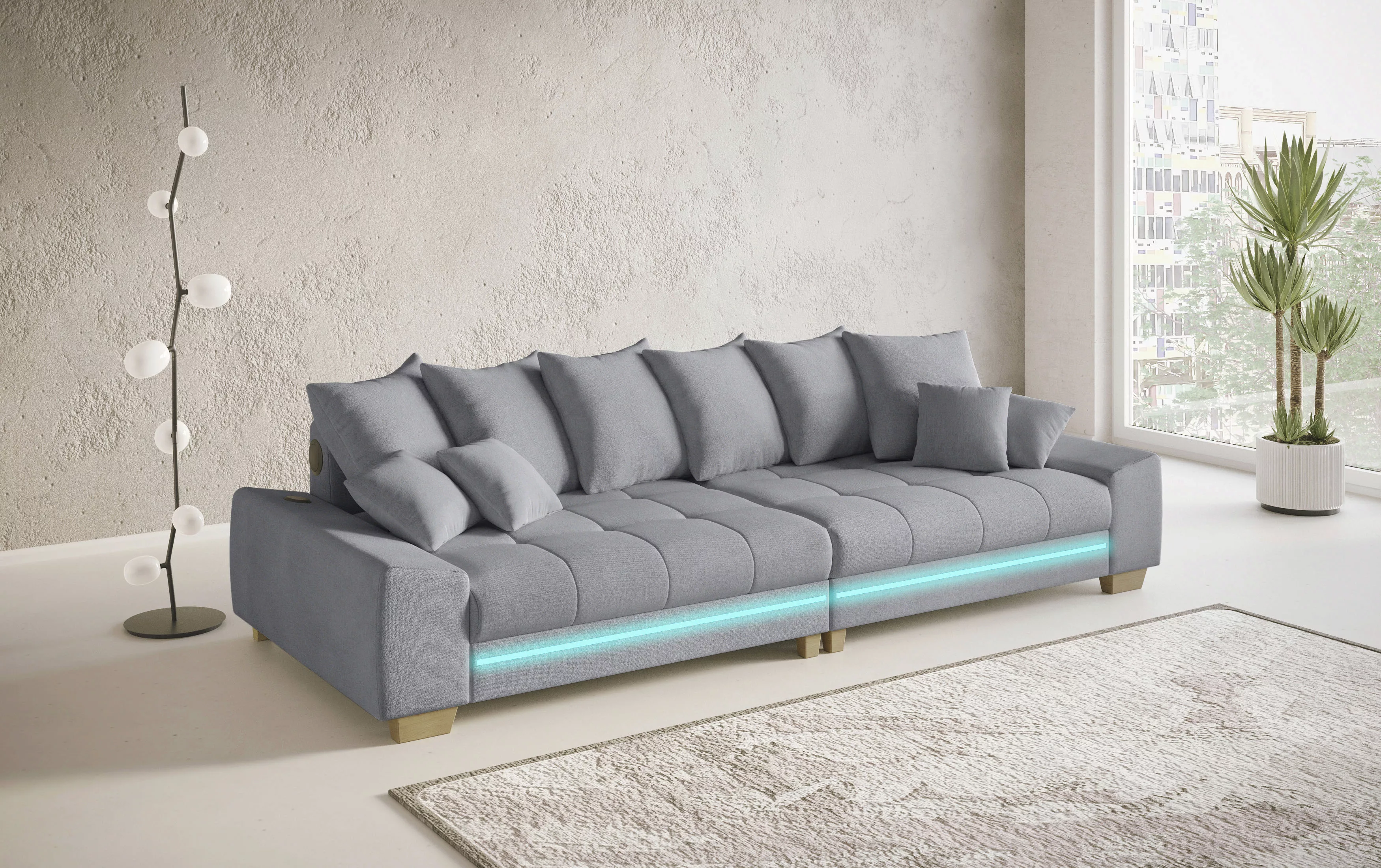 Mr. Couch Big-Sofa "Nikita II", mit RGB-LED, Bluetooth-Soundsystem, Kaltsch günstig online kaufen