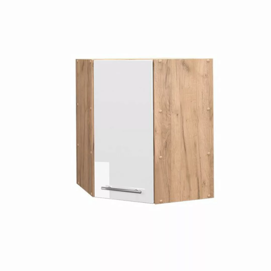 Vicco Eckhängeschrank Fame-Line, Weiß Hochglanz/Goldkraft Eiche, 57 cm (1 H günstig online kaufen