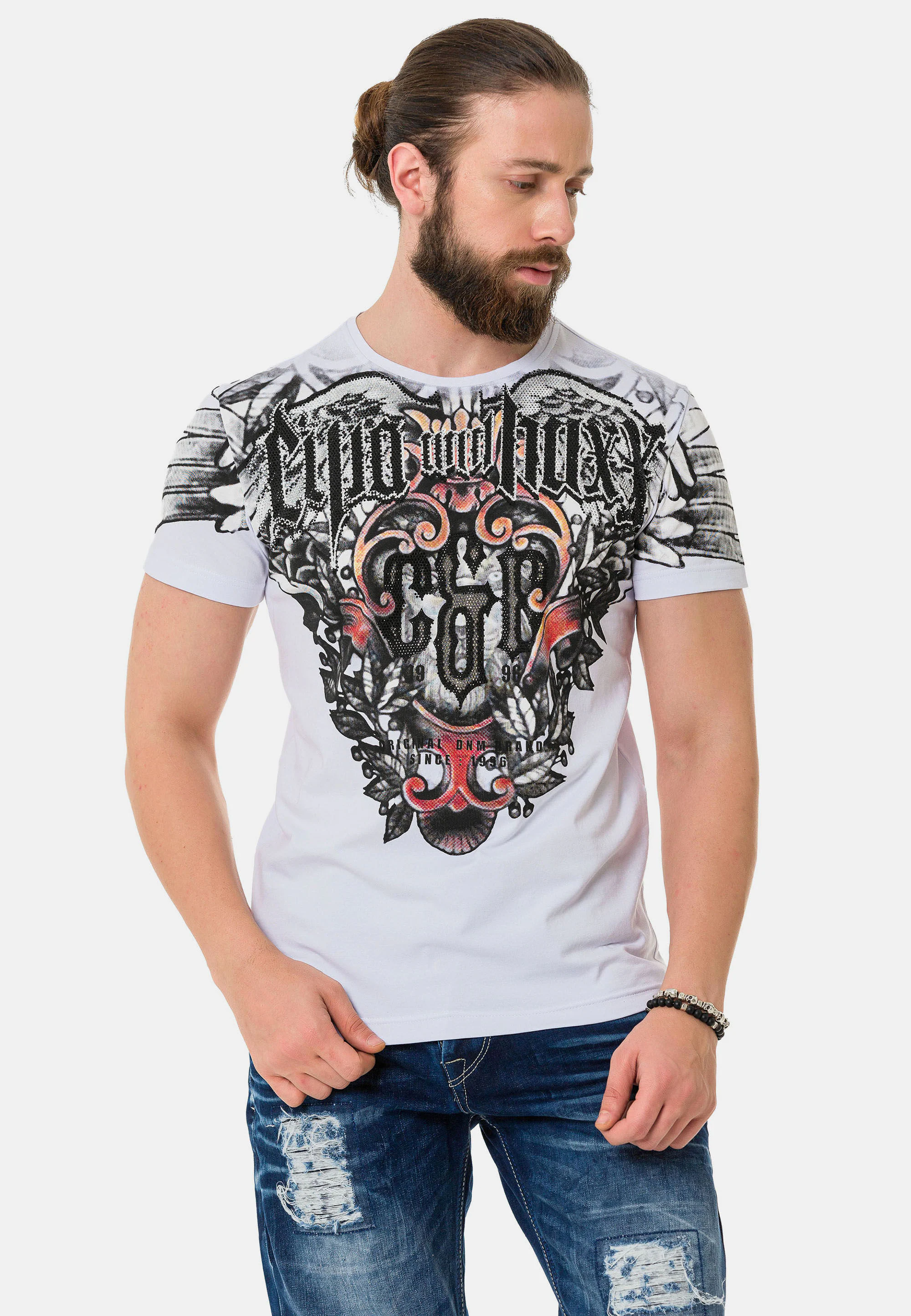 Cipo & Baxx T-Shirt "T-Shirt", aus hochwertiger Baumwolle günstig online kaufen