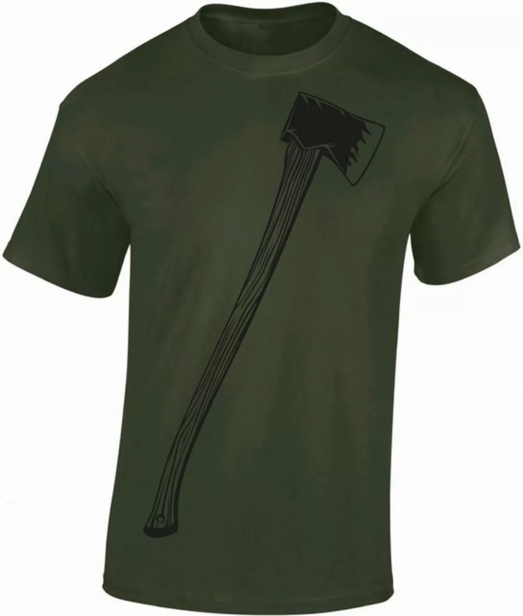 Baddery Print-Shirt Holzfäller Shirt : "Axt" - Jäger T-Shirt Männer - Jäger günstig online kaufen