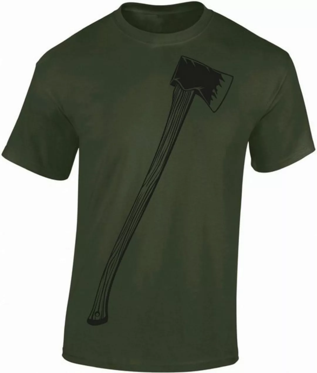 Baddery Print-Shirt Holzfäller Shirt : Axt - Jäger T-Shirt Männer - Jäger K günstig online kaufen