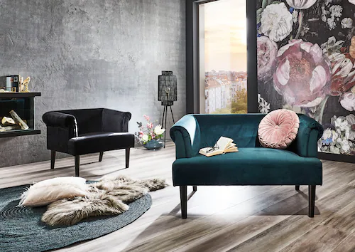 ATLANTIC home collection 1,5-Sitzer "Charlie", XXL-Sessel mit Samtveloursbe günstig online kaufen