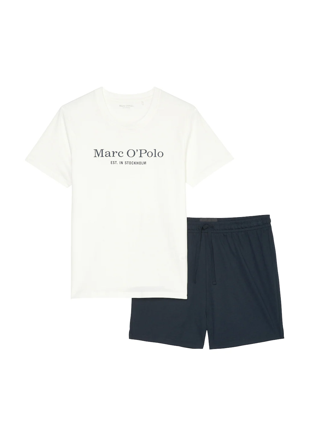 Marc OPolo Shorty, (2 tlg.), Kurzarm, Shorts, Rundhalsausschnitt, Baumwolle günstig online kaufen