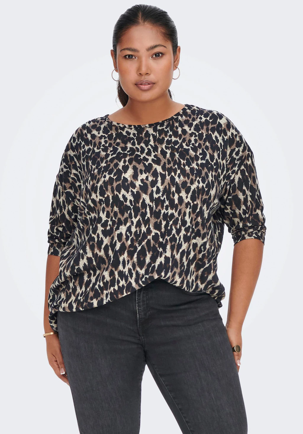 Carmakoma by Only Damen Langarmshirt CARALBA 3/4 - Plus Size günstig online kaufen