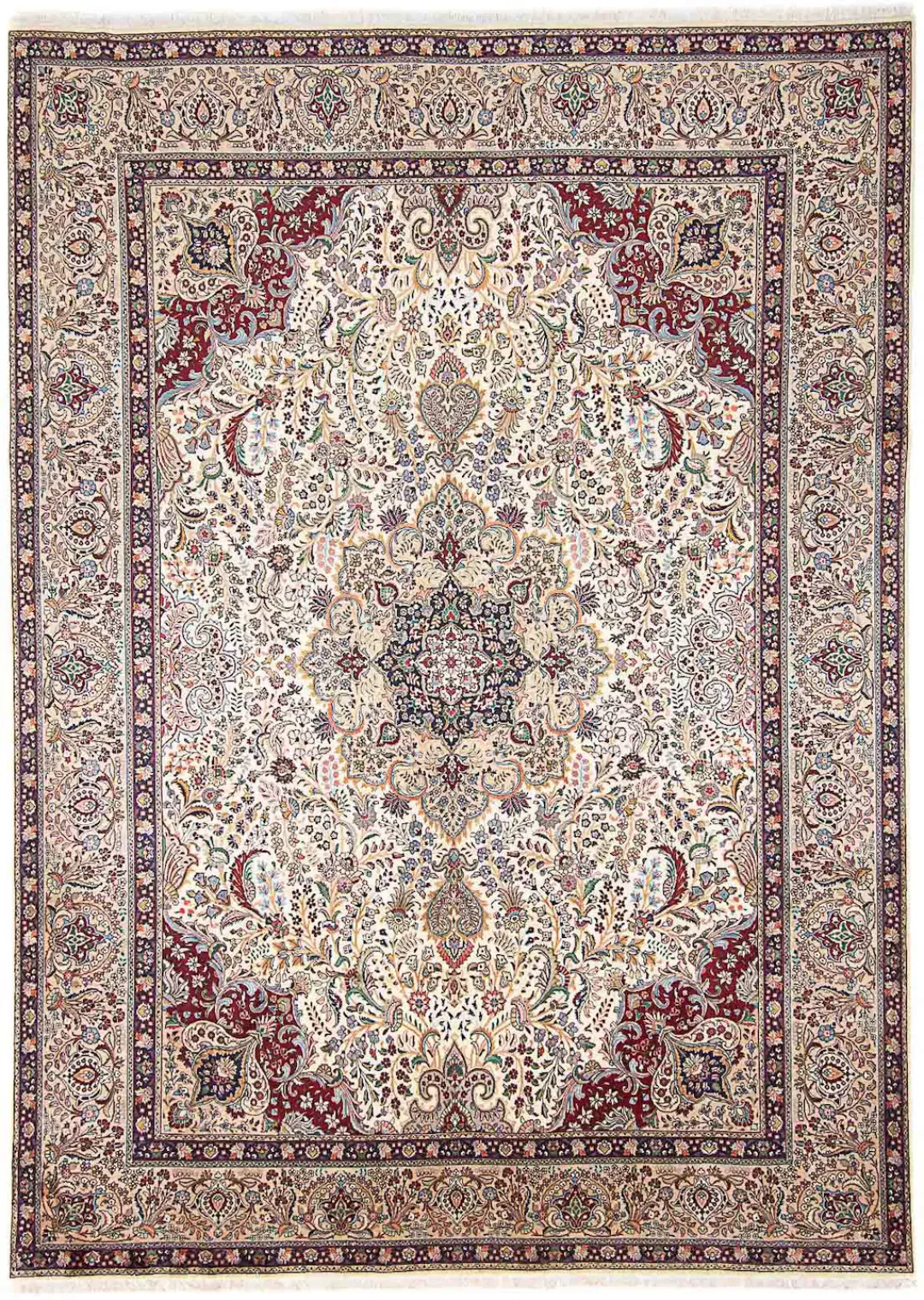 morgenland Wollteppich »Moud Felder 392 x 293 cm«, rechteckig, 10 mm Höhe, günstig online kaufen