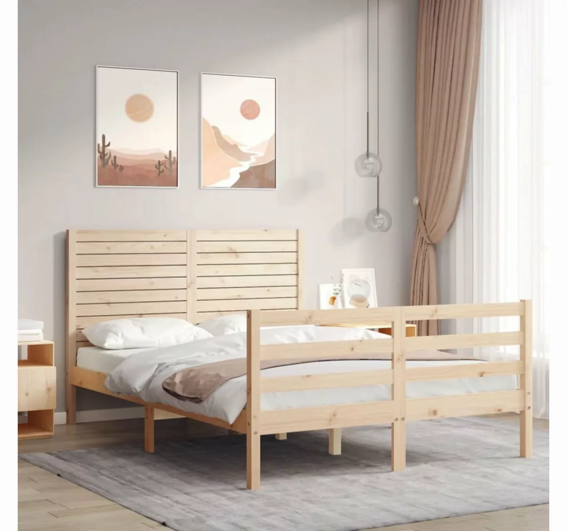 furnicato Bett Massivholzbett mit Kopfteil günstig online kaufen