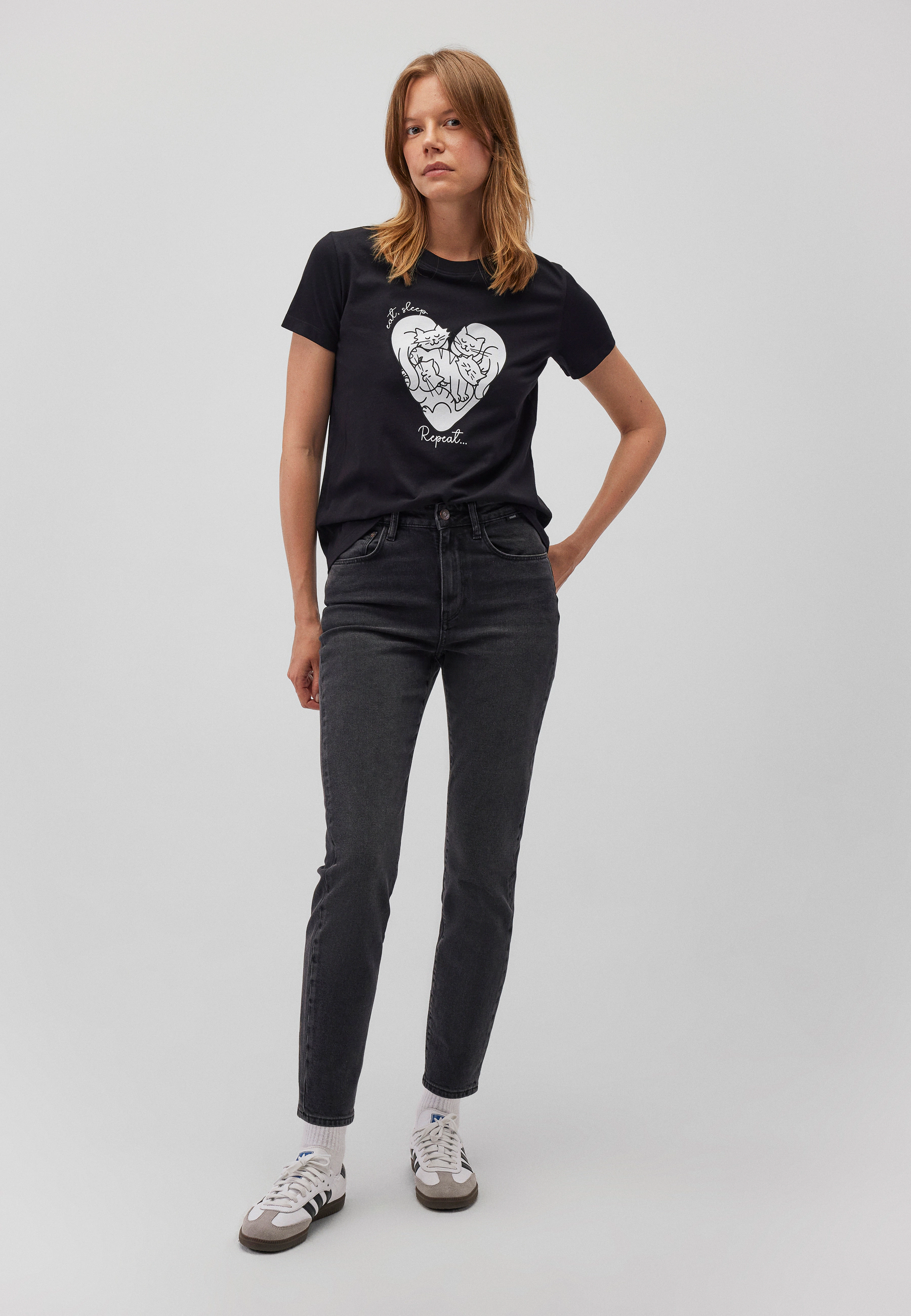 Mavi T-Shirt "CAT HEART T-SHIRT", Print T-Shirt günstig online kaufen