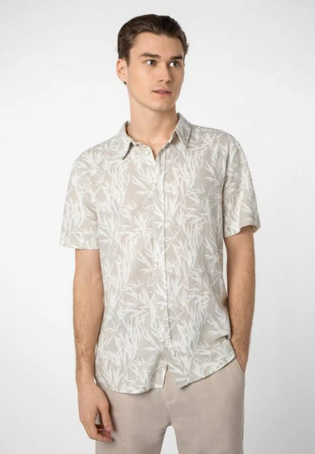 Eight2Nine Kurzarmhemd Kurzarm Hemd mit Palmen Print günstig online kaufen