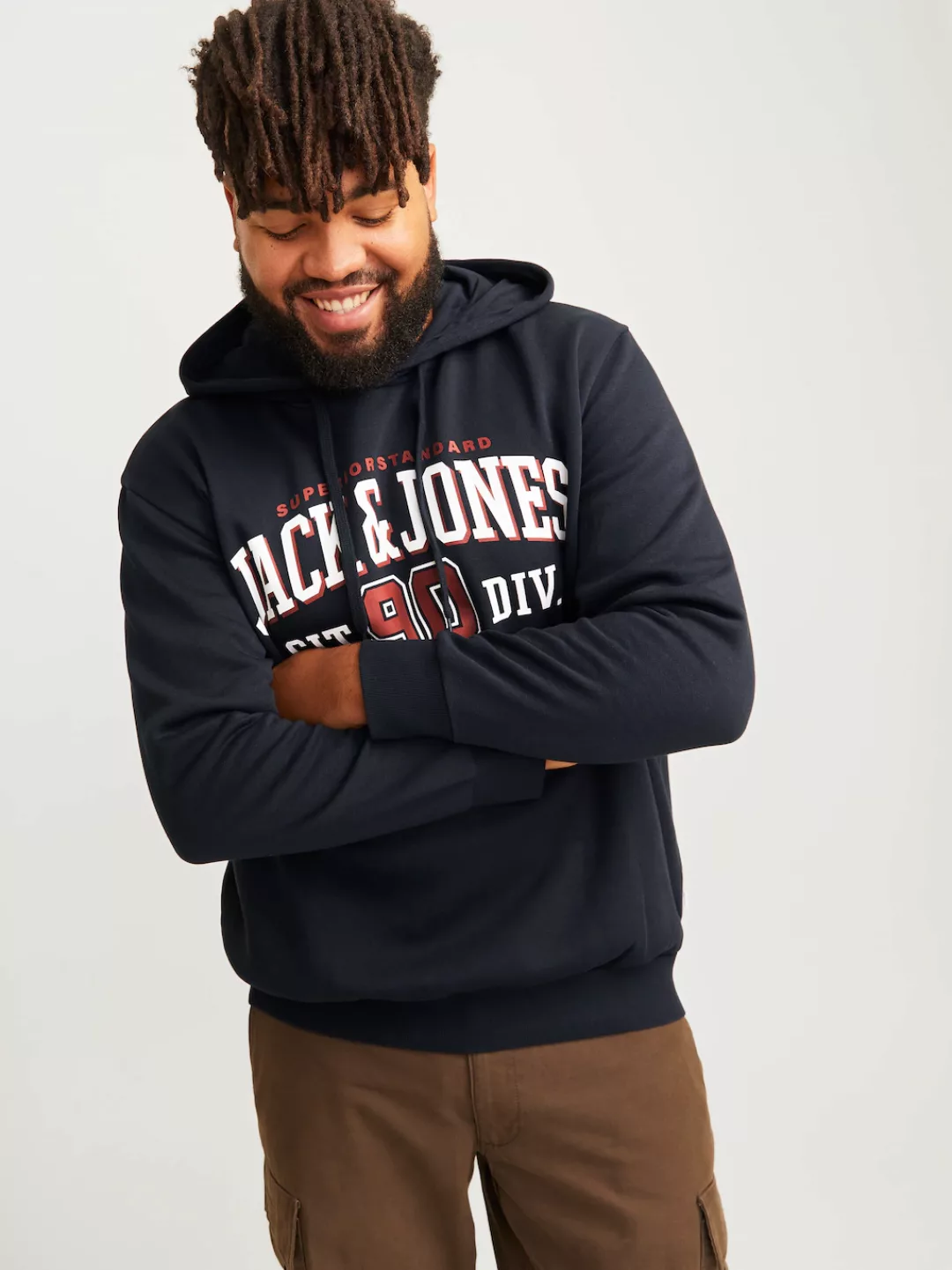 Jack & Jones PlusSize Hoodie JJELOGO SWEAT HOOD 2 COL 24/25 NOOS PLS günstig online kaufen