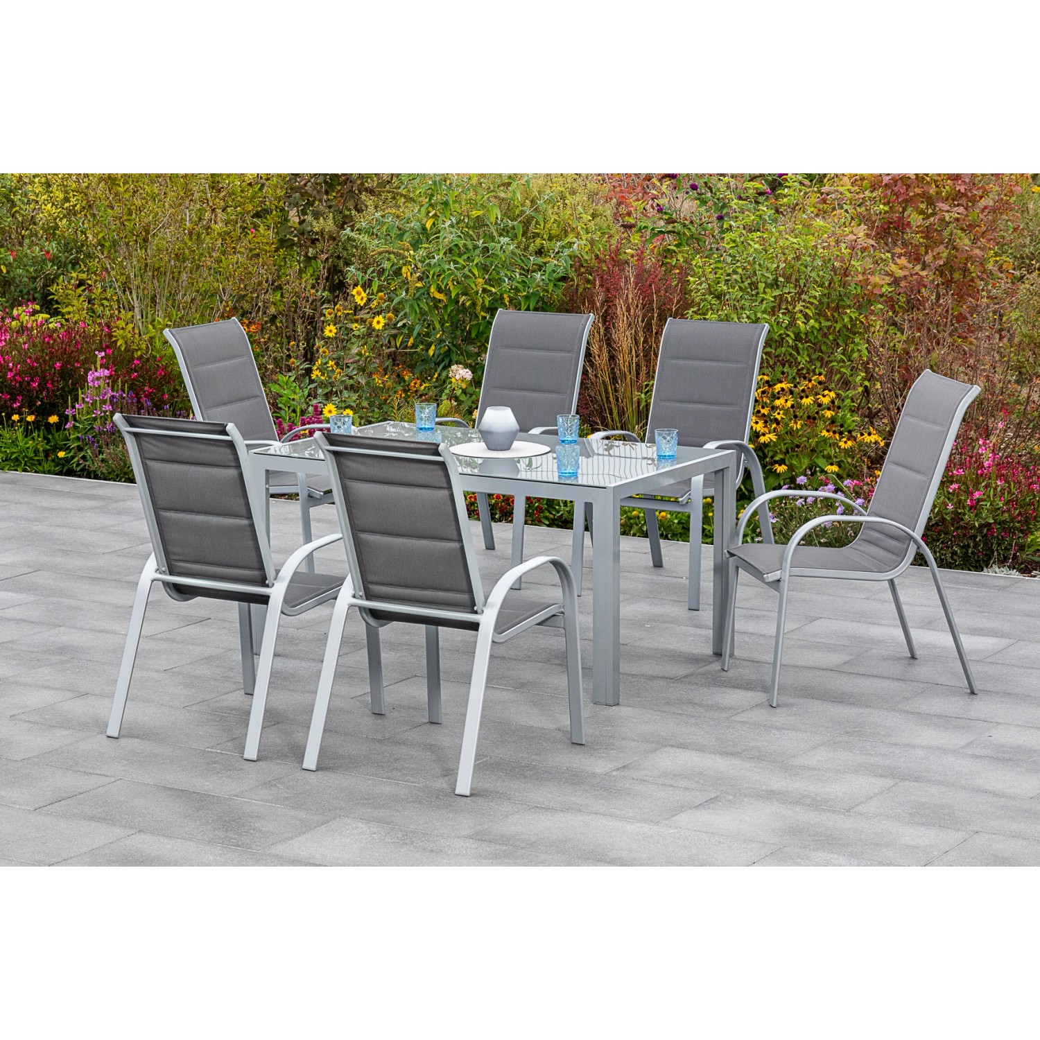 MERXX Garten-Essgruppe "Amalfi di lusso", (7 tlg.), 6 Sessel mit Tisch günstig online kaufen