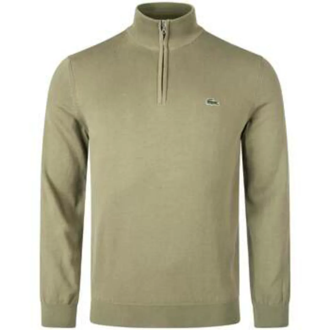 Lacoste  Sweatshirt Quarter Zip Knit Sweater Khaki Green günstig online kaufen