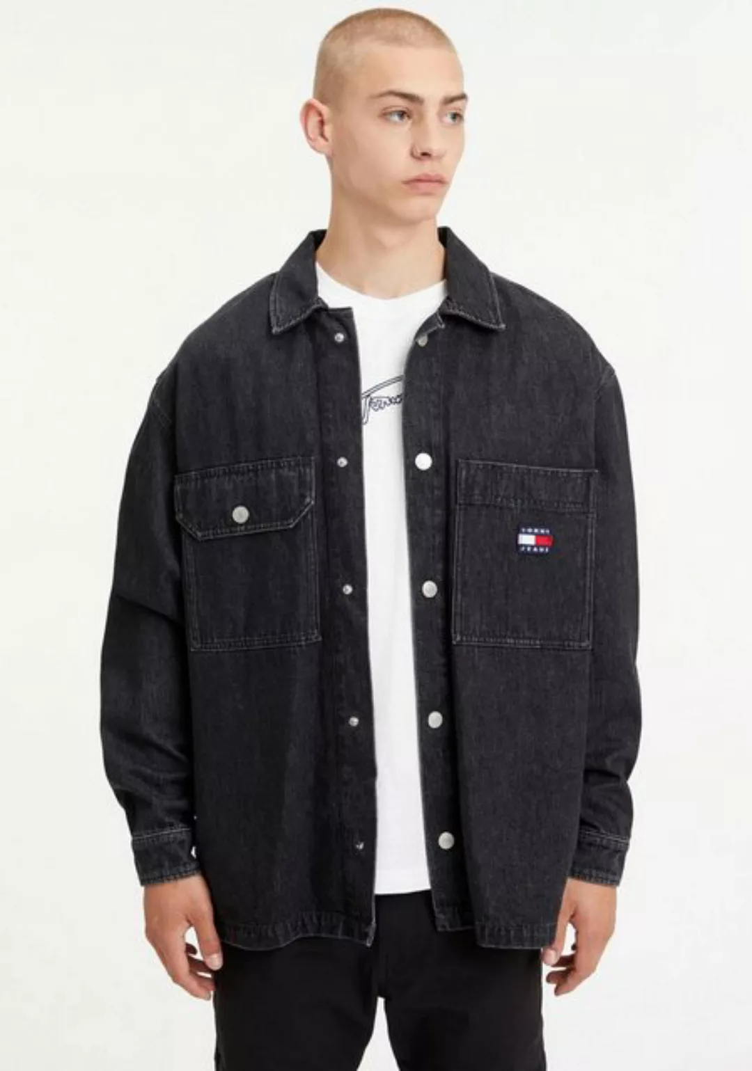 Tommy Jeans Jeanshemd WORKER SHIRT JACKET AG8083 mit Logostickereien günstig online kaufen