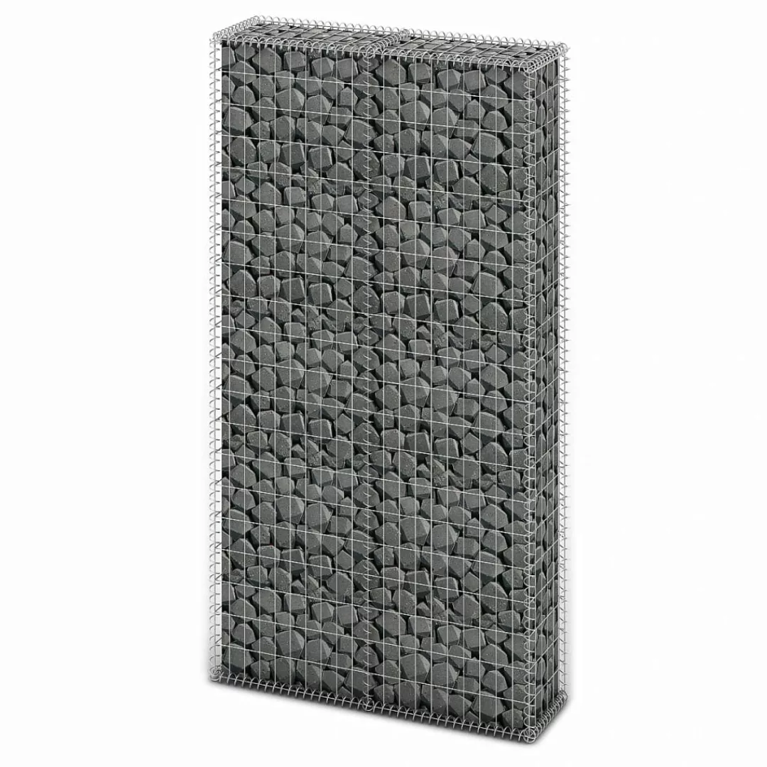 Gabionen-steinkorb Stahl 85×30×200 Cm Silbern günstig online kaufen