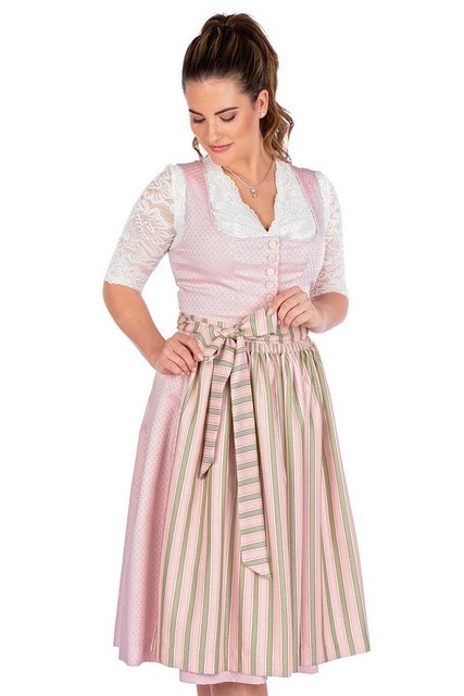 Hammerschmid Dirndl Midi Dirndl 2tlg. - PILLERSEE - rosé/lindgrün günstig online kaufen