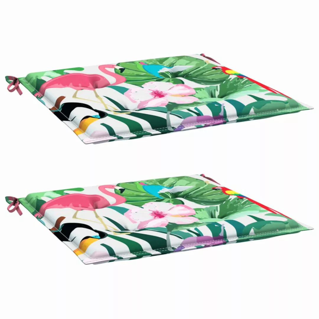 vidaXL Sitzauflage Gartenstuhl-Kissen 2 Stk. Mehrfarbig günstig online kaufen