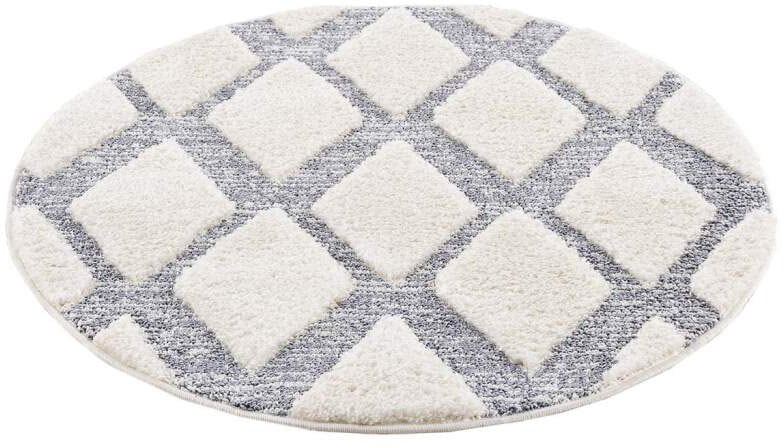 Carpet City Hochflor-Teppich »Focus 4499«, rund, 20 mm Höhe, Boho-Teppich, günstig online kaufen