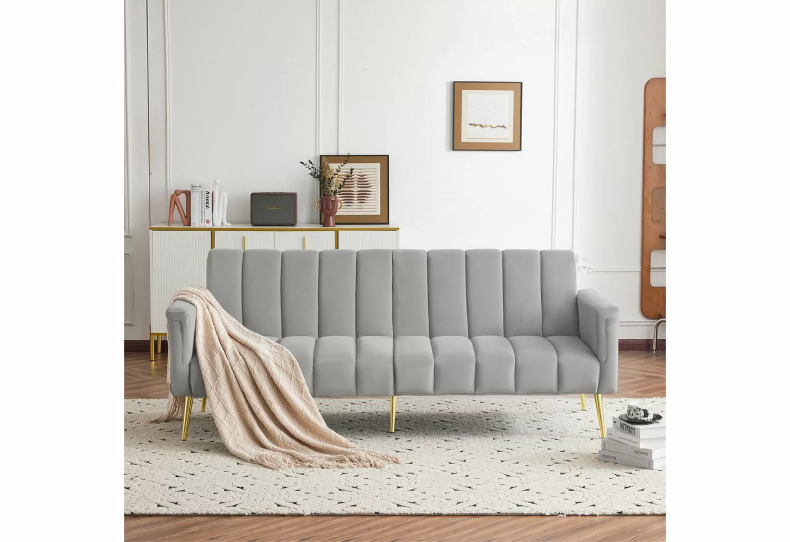 MODFU Schlafsofa Funktionsbett,Samtstoff,klappbares Schlafsofa, Vielseitige günstig online kaufen