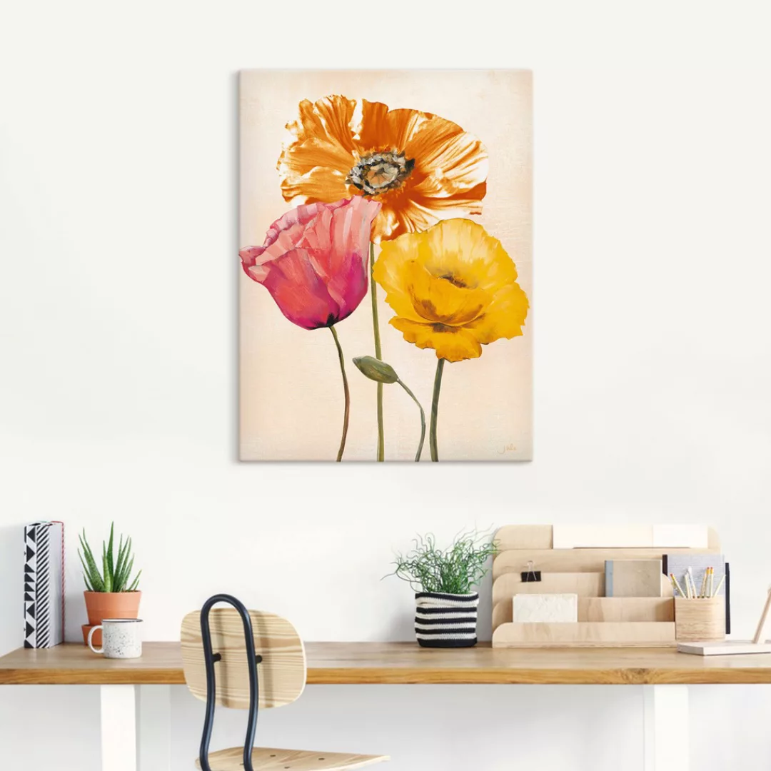 Artland Wandbild "Bunte Mohnblumen II", Blumenbilder, (1 St.), als Leinwand günstig online kaufen