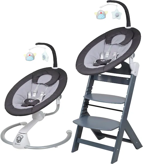 BabyGo Hochstuhl »Family Homey Set, grau/dunkelgrau«, mit elektrischer Baby günstig online kaufen