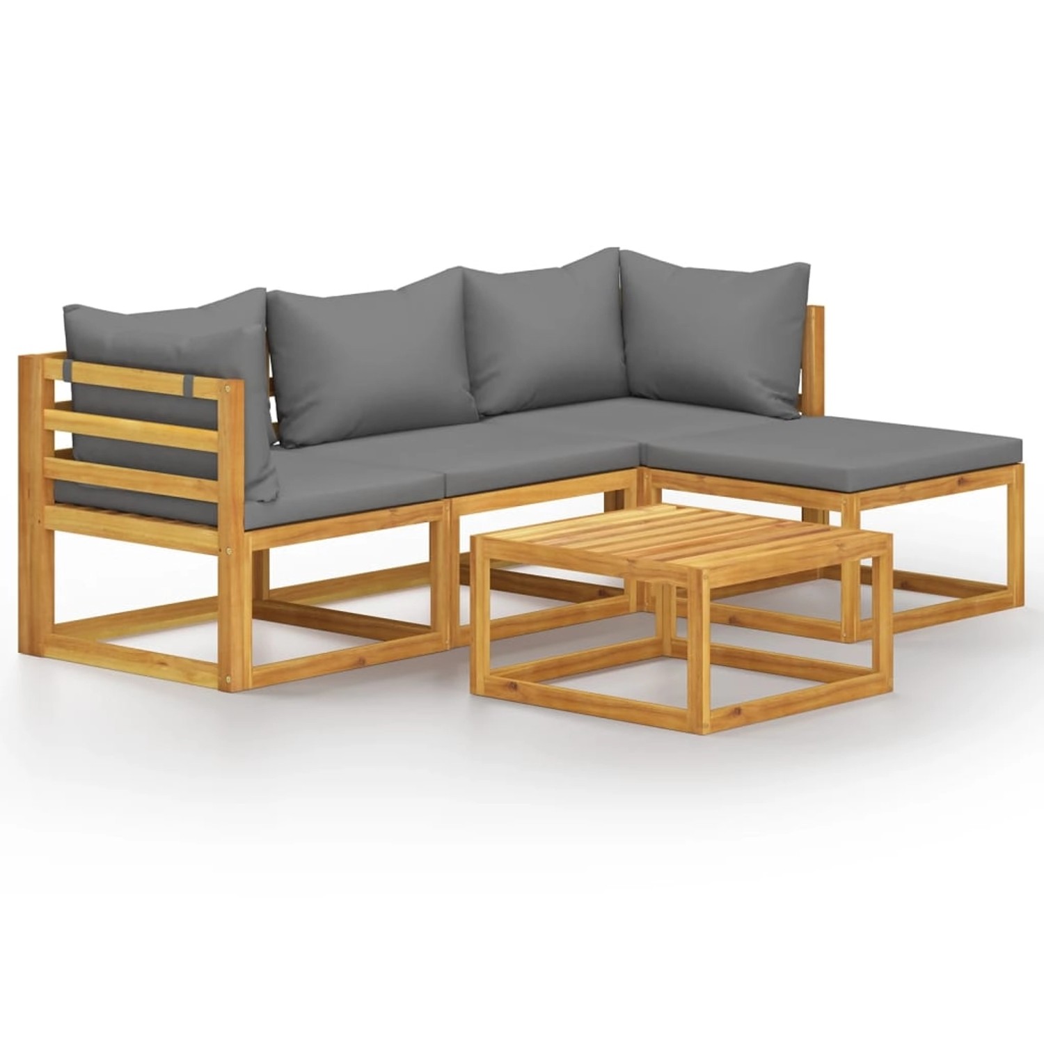 vidaXL 5-tlg Garten-Lounge-Set mit Kissen Massivholz Akazie Modell 16 günstig online kaufen