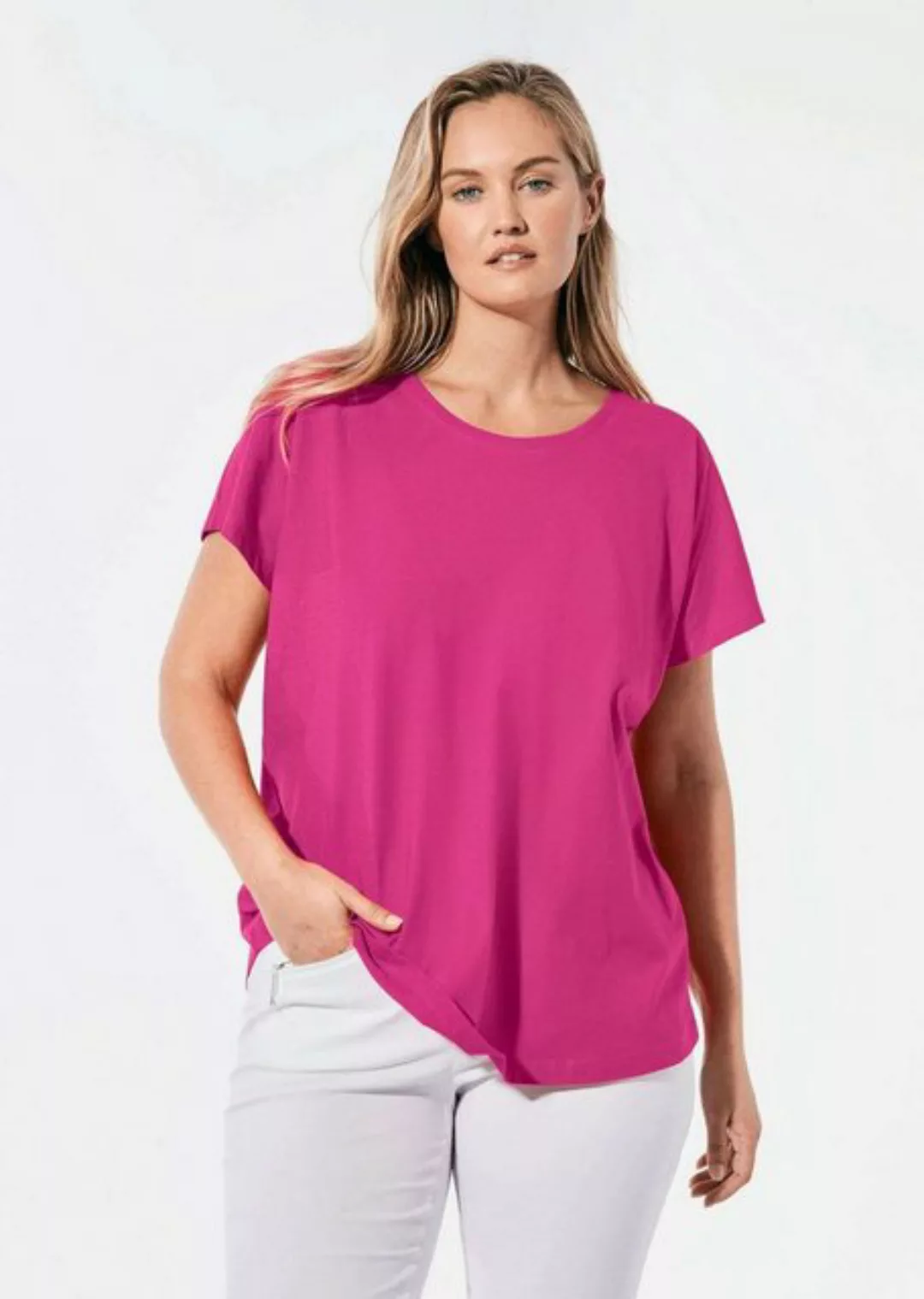 GOLDNER T-Shirt Shirt mit Rundhalsausschnitt (CURVY) günstig online kaufen