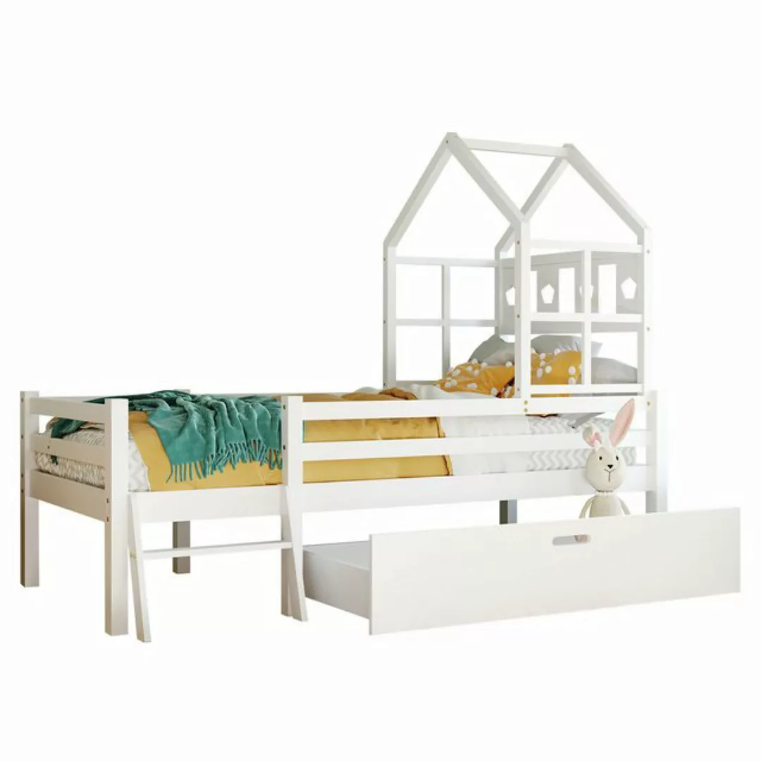 OKWISH Kinderbett Kinder Bett Jugendbett Holzbett Hausbett Kinderhaus Massi günstig online kaufen