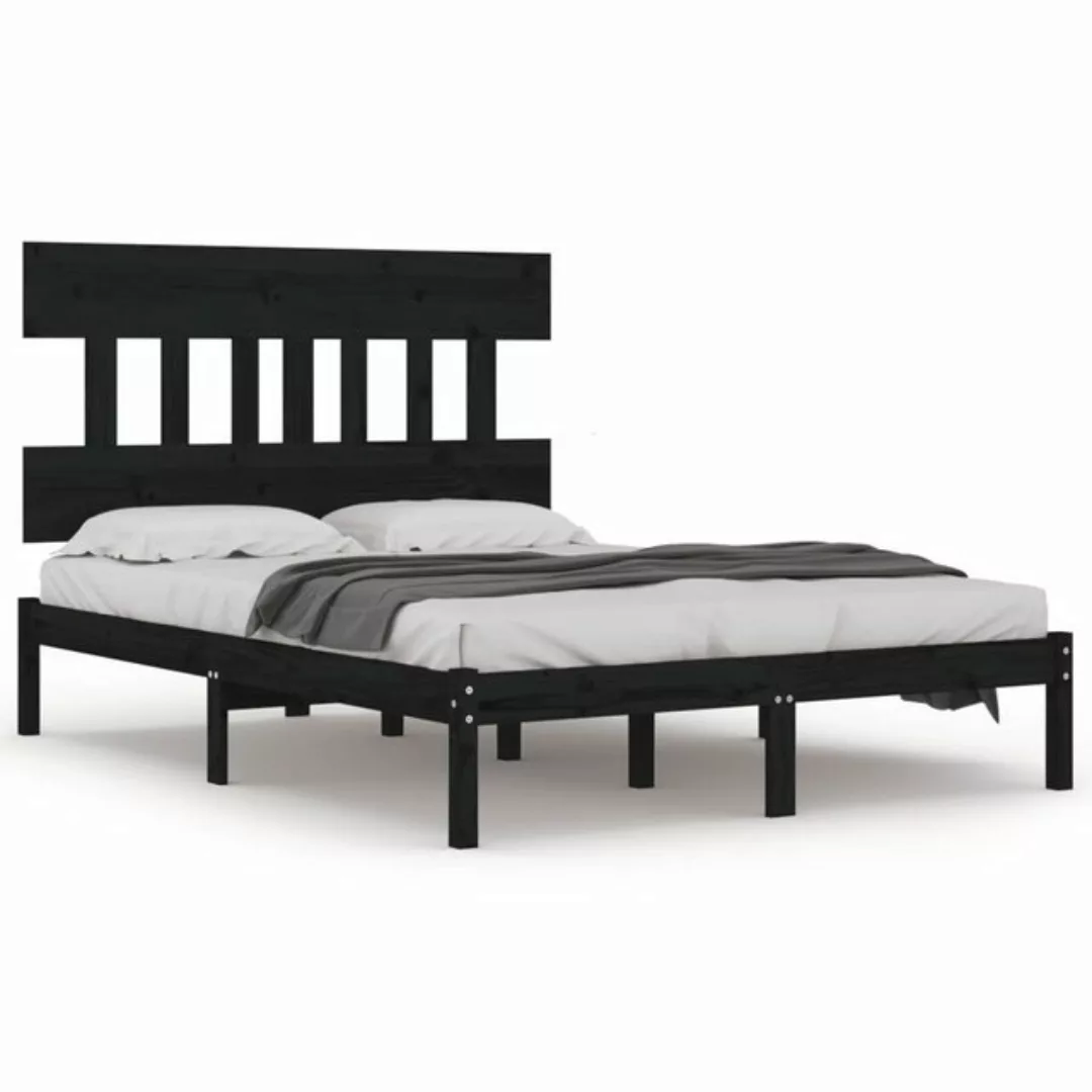 furnicato Bett Massivholzbett Schwarz 200x200 cm günstig online kaufen