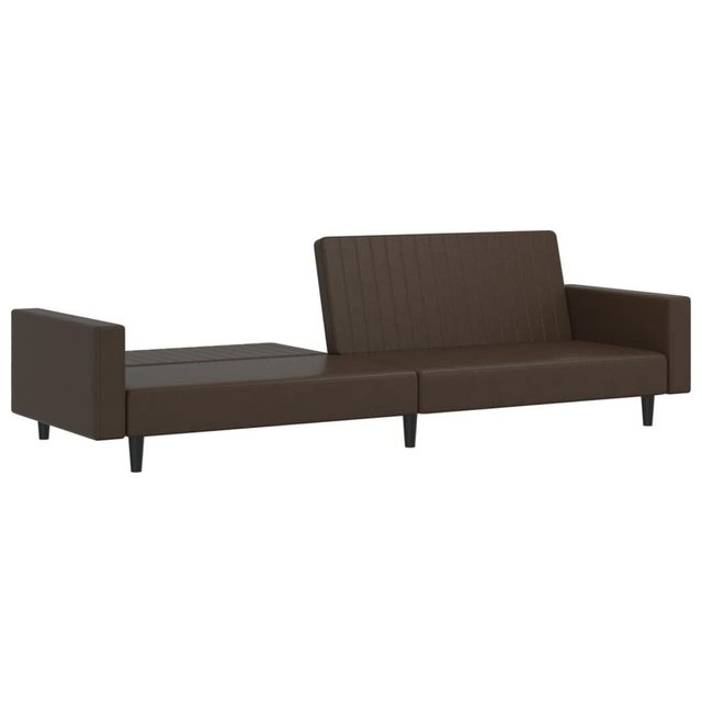 vidaXL Schlafsofa, Sofa 2-Sitzer Braun Kunstleder günstig online kaufen