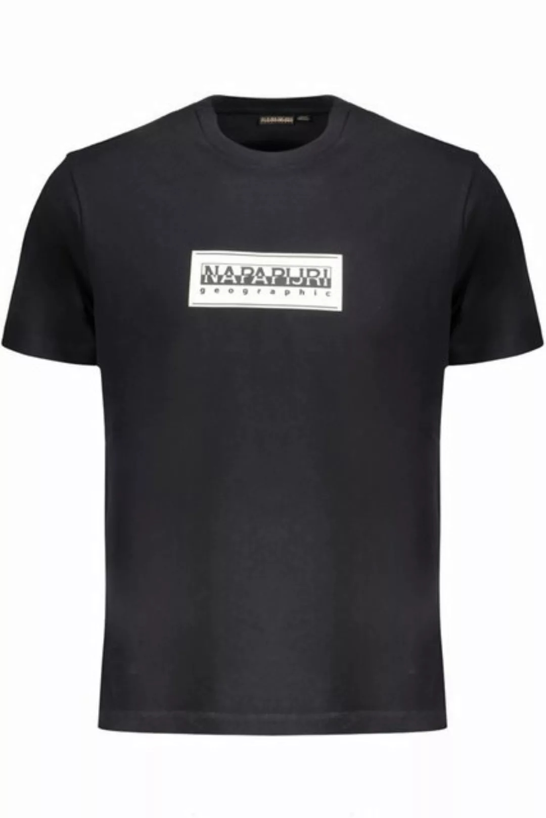 Napapijri T-Shirt Herren Kurzarm T-Shirt Schwarz Relaxed Fit günstig online kaufen