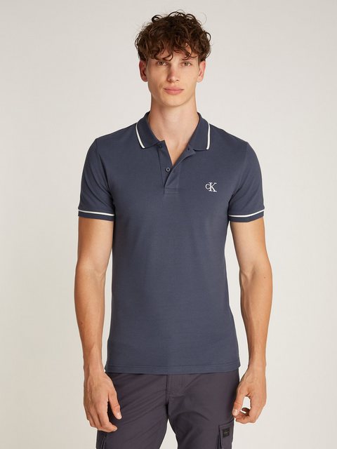 Calvin Klein Jeans Poloshirt "TIPPING SLIM POLO", mit Logomarkenlabel günstig online kaufen