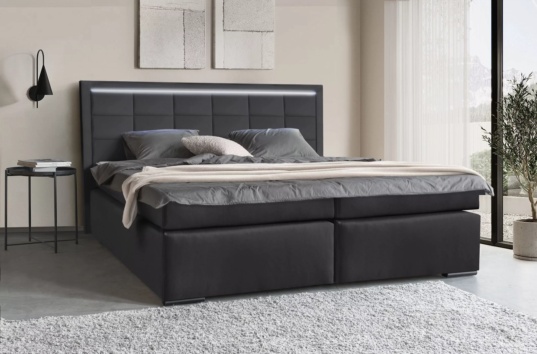 COLLECTION AB Boxspringbett 30 Jahre Jubiläums-Modell Athena, inkl. LED-Lic günstig online kaufen