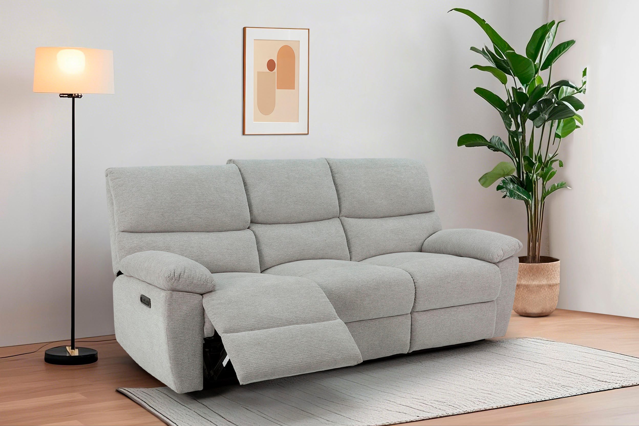 Home affaire 3-Sitzer "LANNOY, manuelle o. elelektrische Relaxfunktion in 2 günstig online kaufen