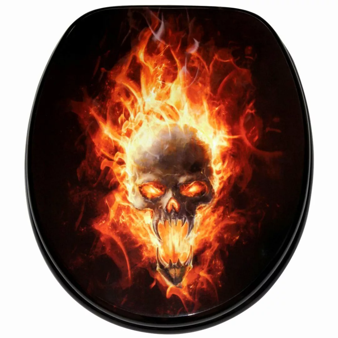Sanilo WC-Sitz Totenkopf in Flammen, universell, günstig online kaufen