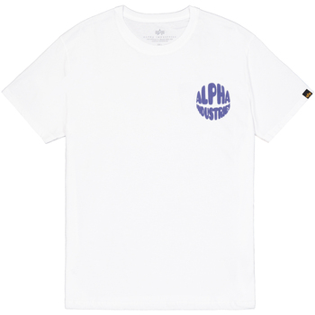 Alpha Industries  T-Shirts & Poloshirts Logo Backprint T-Shirt - white günstig online kaufen