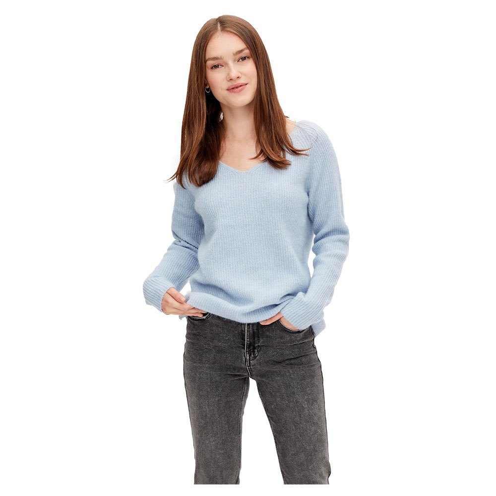Pieces Ellen V-ausschnitt Sweater L Kentucky Blue günstig online kaufen