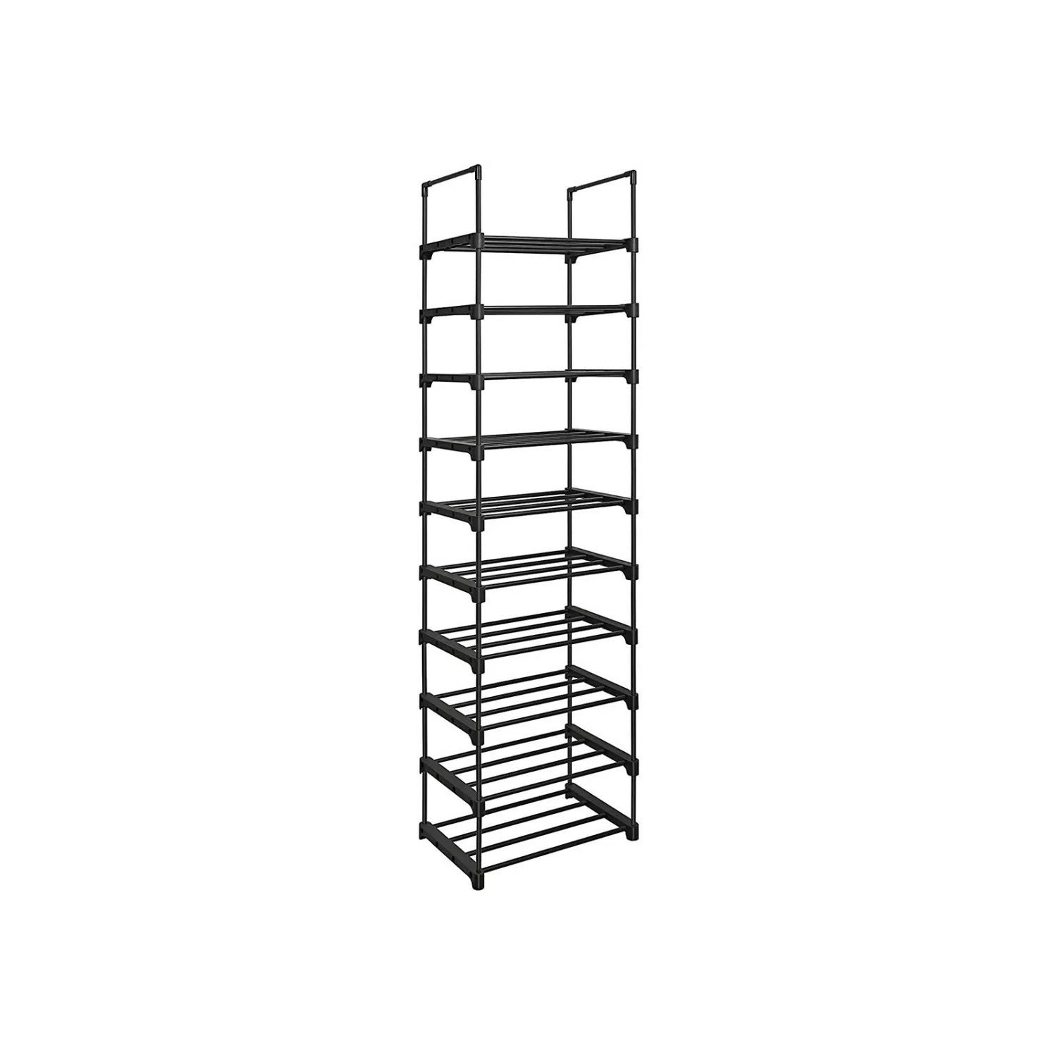 Songmics Schuhregal 10 Ebenen 30 cm x 45 cm x 174 cm Schwarz günstig online kaufen