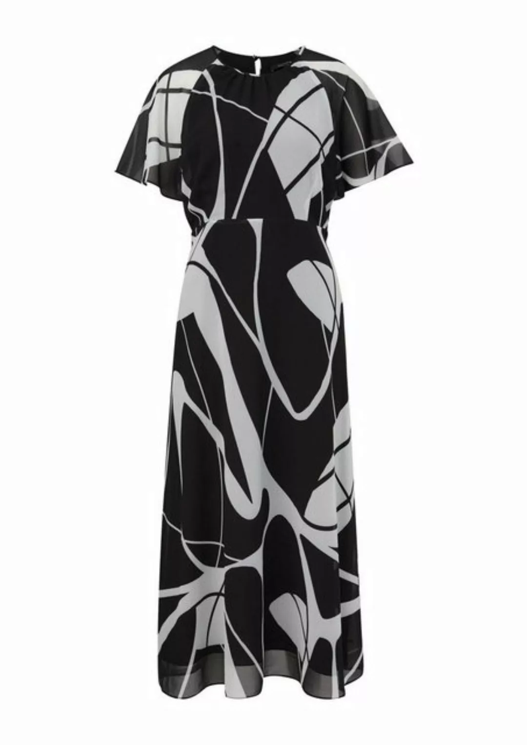 Comma Sommerkleid Kleid, GREY/BLACK günstig online kaufen