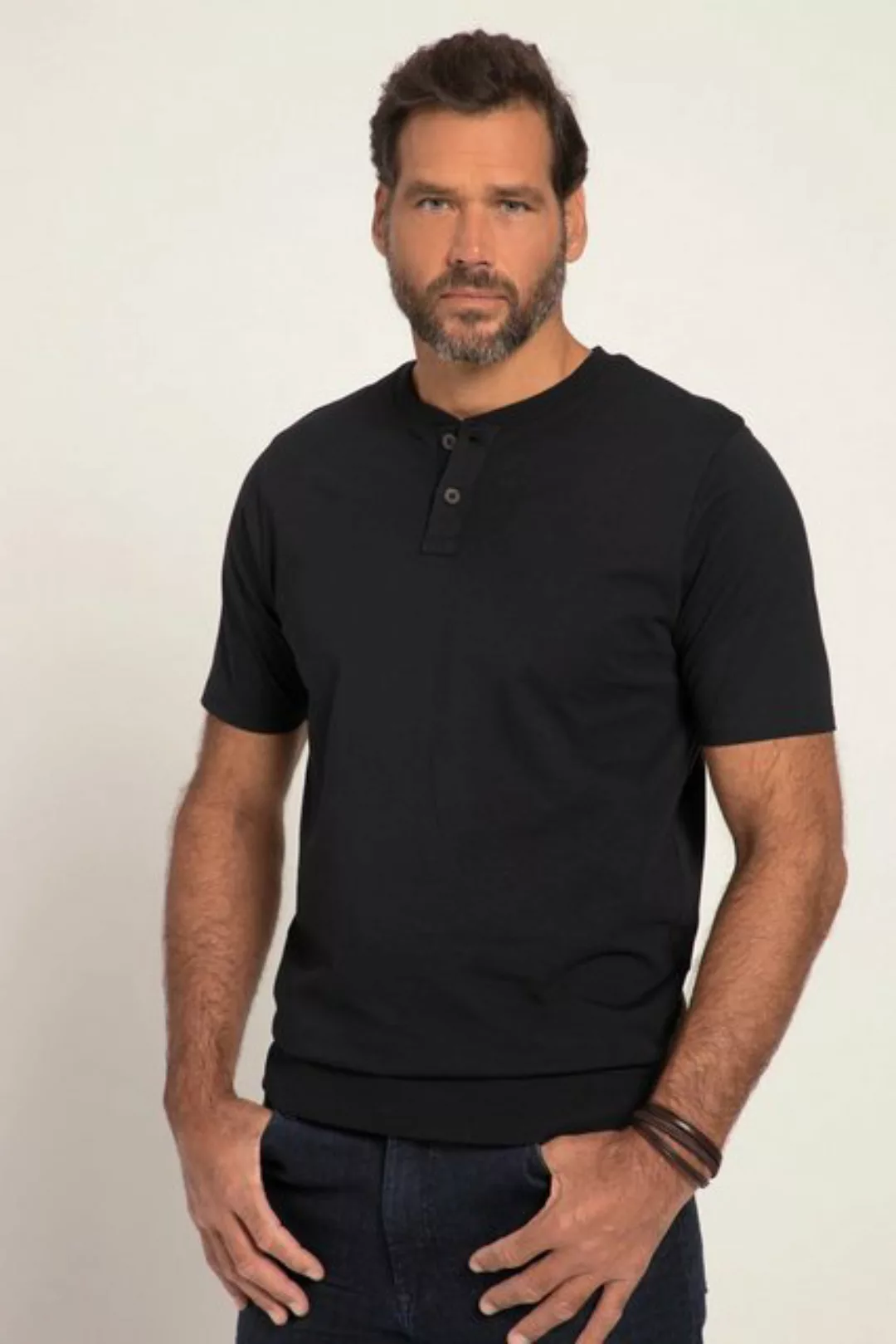 JP1880 T-Shirt JP 1880 Henley Bauchfit Halbarm Rundhals bis 8 XL günstig online kaufen