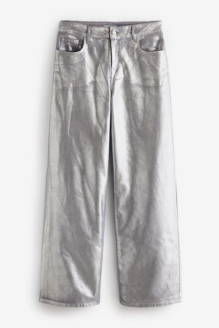 Next Weite Jeans Metallic-Jeans mit weitem Bein (1-tlg) günstig online kaufen