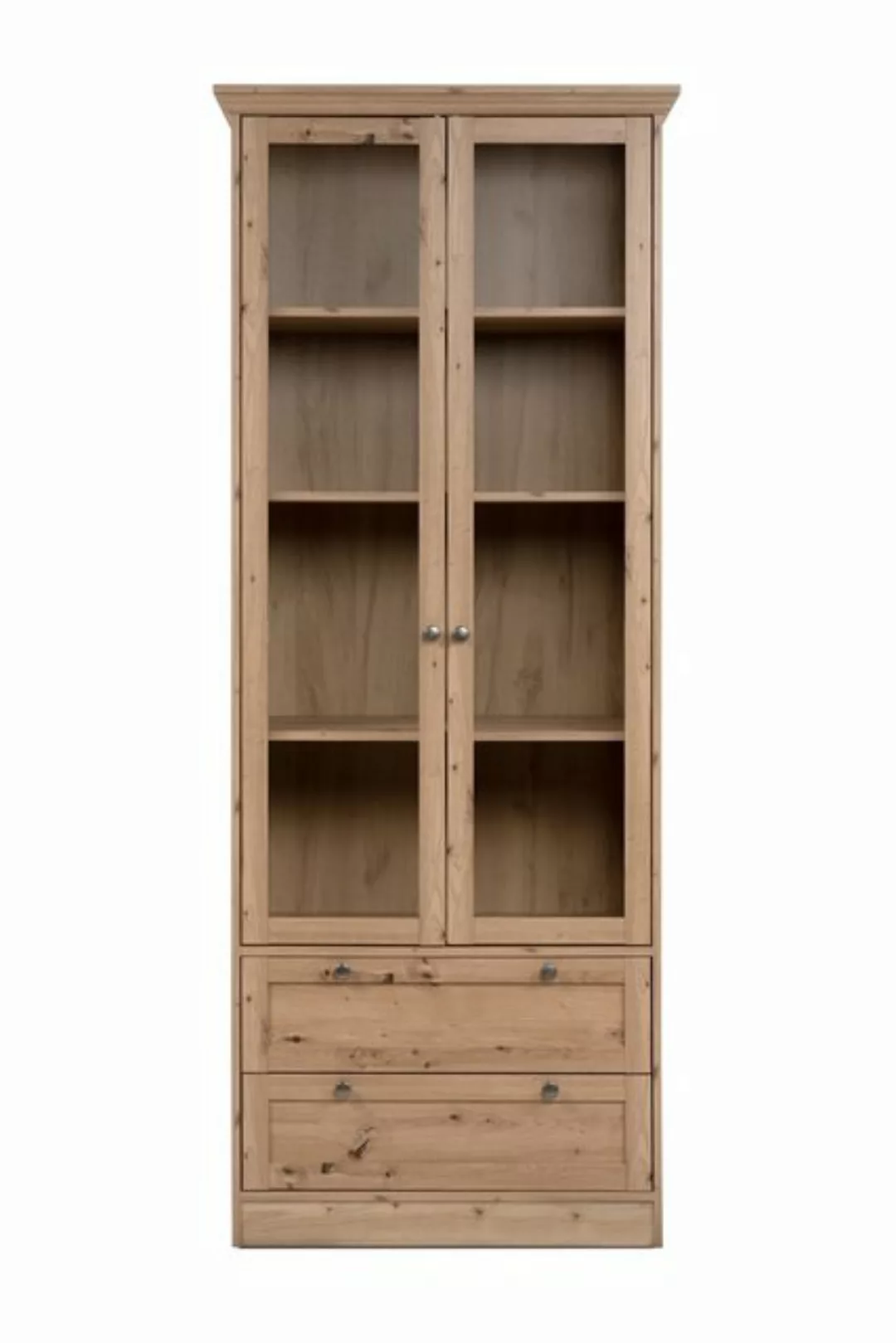 Finori Vitrine 2 Türen, 2 Schübe, 3 Böden, Artisan Eiche Dekor - 80x200x45c günstig online kaufen