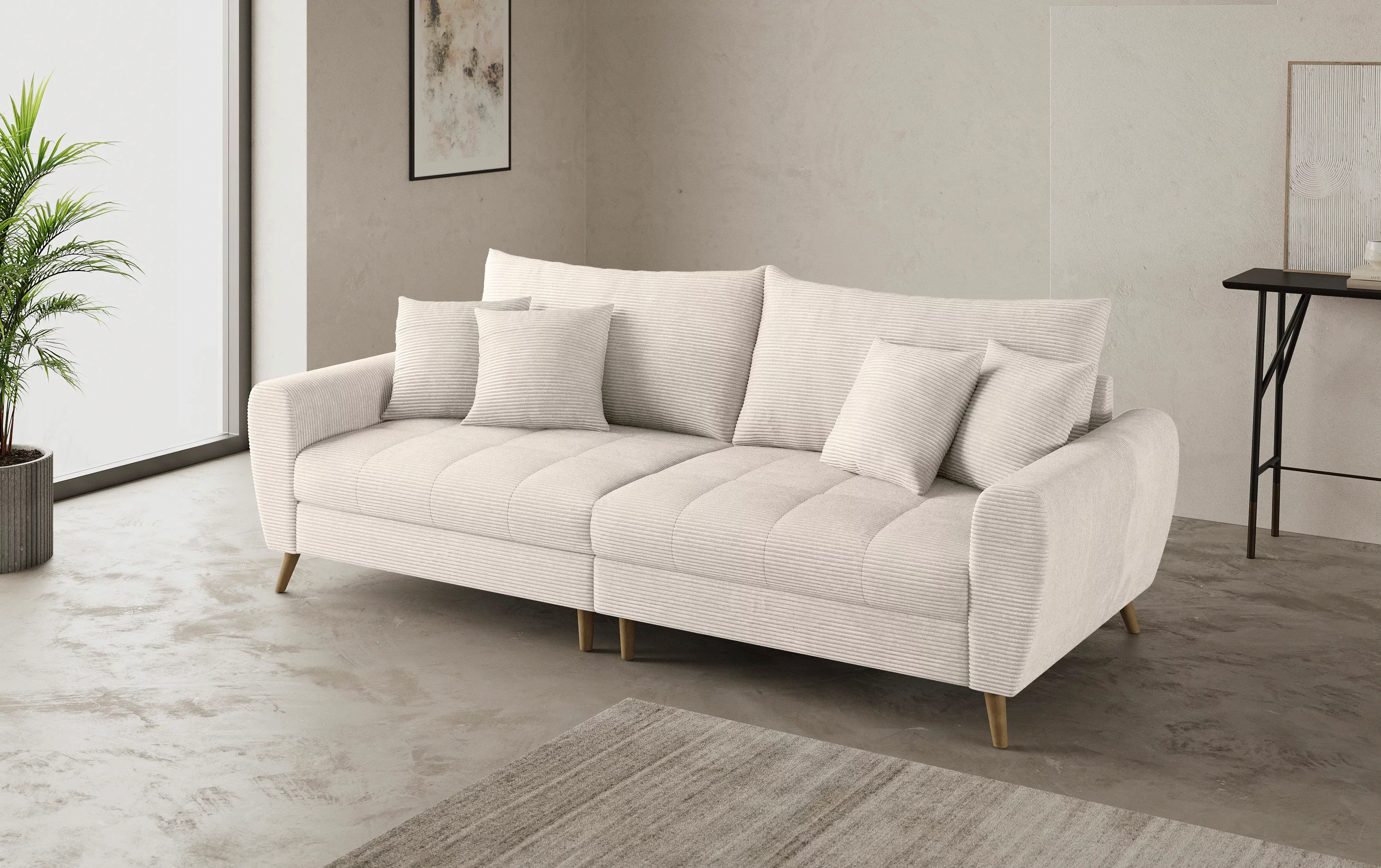 Home affaire Big-Sofa "Blackburn II", Mit Kaltschaumpolsterung bis 140 kg b günstig online kaufen