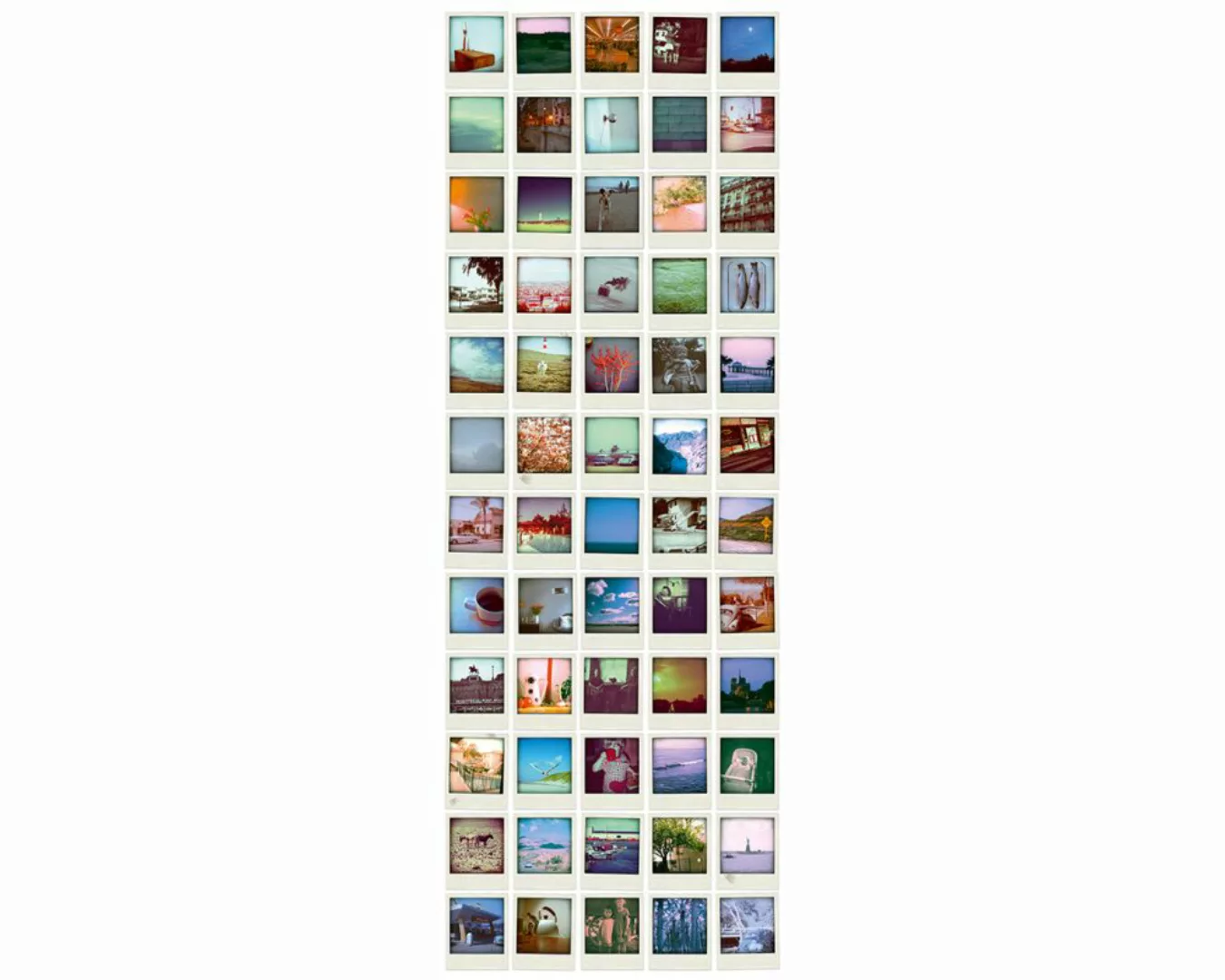 Dekopanel "Polaroidbilder" 1,00x2,80 m / Glattvlies Perlmutt günstig online kaufen