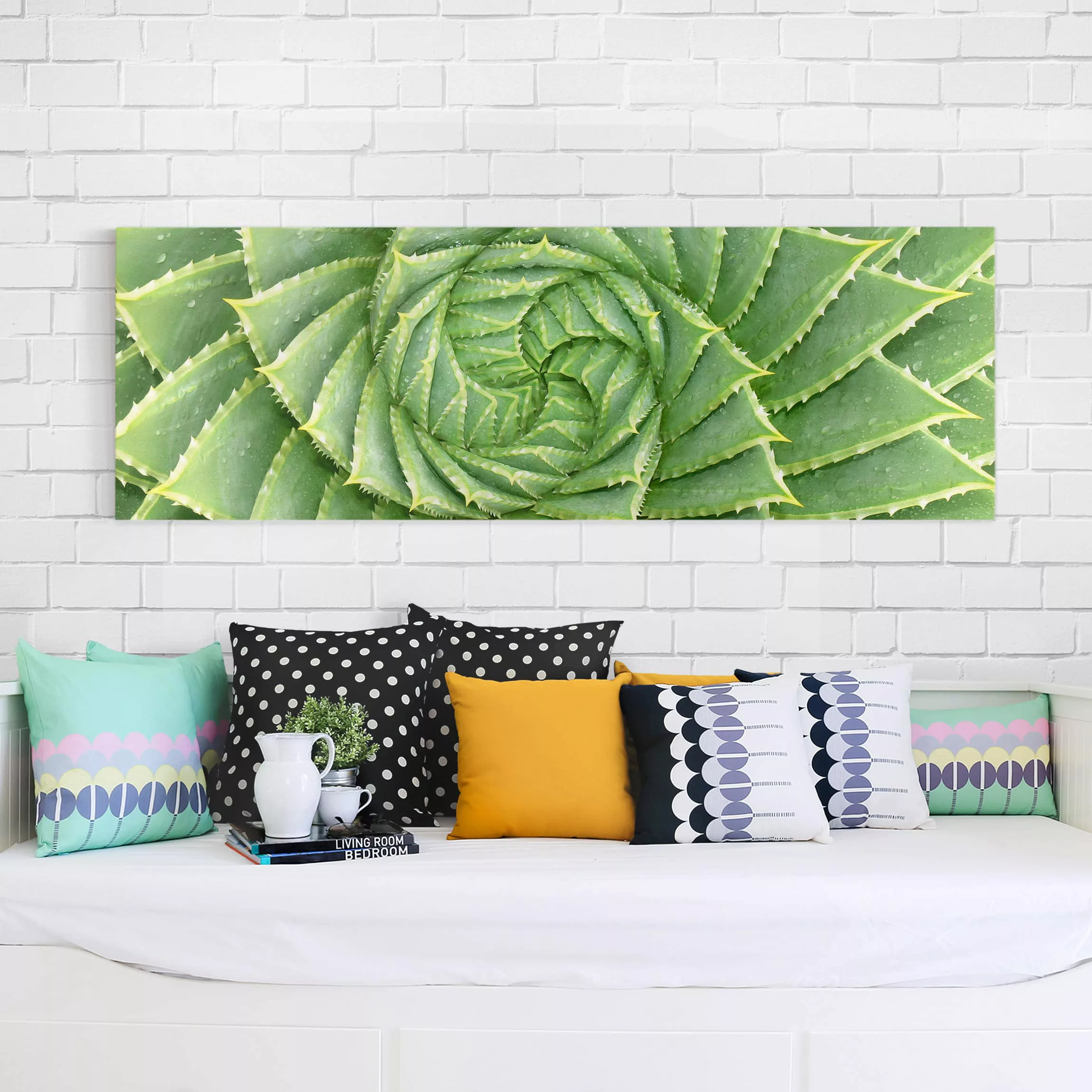 Leinwandbild Botanik - Panorama Spiral Aloe günstig online kaufen